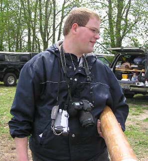 Holding my Aurora at TRF 2005. This is a clip from the photo of me talking to Carl.